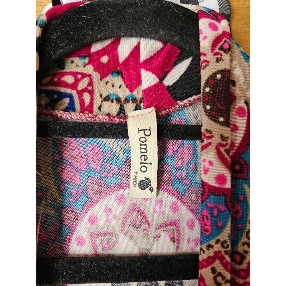 Pomelo Tween Cardigan Women’s Medium Boho Mandala Print Open Front USA - Picture 3 of 5